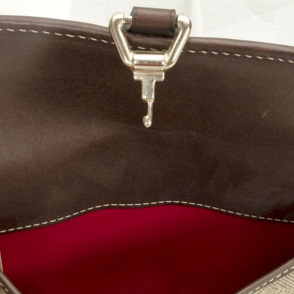 Dooney & Bourke Brown and Tan Clutch Wristlet - Picture 4 of 12